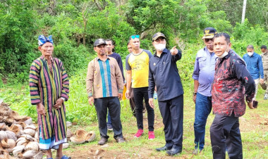 Bupati La Bakry Tinjau Lahan Pembangunan Baruga Desa Bonelalo