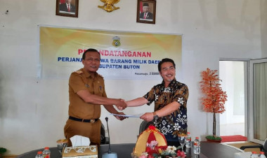 Pemkab Buton Teken Perjanjian Sewa Pabrik Rumput Laut dengan PT AMA