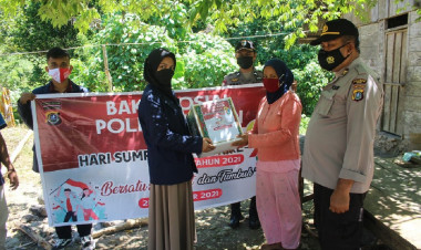 Gandeng Ormas dan Mahasiswa, Polres Buton Bagi Sembako ke Masyarakat
