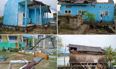 Angin Kencang Porak-porandakan  Sekolah dan Rumah di Buton