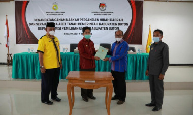 Pemkab Buton Hibahkan Tanah ke KPU