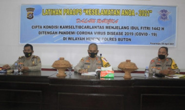 Operasi Keselamatan 2021, Kapolres Buton Imbau Anggota Kedepankan Sikap Humanis