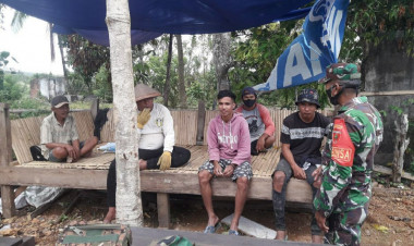 Babinsa Koramil 1413-03/Kapontori Sosialisasi Prokes Covid dan Program Vaksin