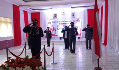 Hari Bhayangkara ke 74, Polres Buton Ikuti Upacara yang Dipimpin Presiden Jokowi