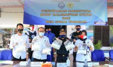 Bea Cukai Tarakan dan BNNP Gagalkan Penyelundupan 6Kg Sabu