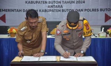 Pemkab dan PolresButon Teken NHPD Pengamanan Pilkada 2024