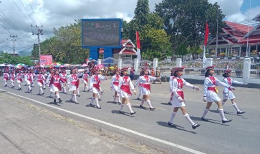 Meriahkan HUT RI ke 79, Pemkab Buton Gelar Lomba Gerak Jalan Indah