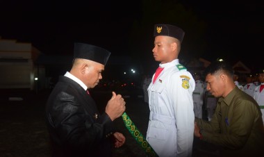 Pj Bupati Buton Kukuhkan 73 Anggota Paskibraka