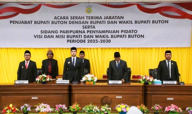DPRD Buton Gelar Paripurna Istimewa: Serah Terima Jabatan dan Pidato Perdana Bupati Baru