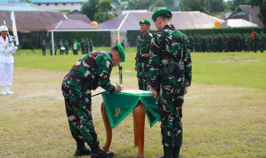Yonif 823 Raja Wakaaka Resmi Bertugas, Danrem 143/HO: Jaga Kehormatan dan Amanah