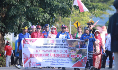 Karnaval Merah Putih Warnai Semarak HUT ke-80 RI di Kabupaten Buton